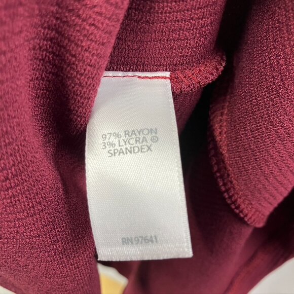 J. Jill Wearever Collection Long Sleeve Knit Dress Maroon Womens MP New‎ Classic - Picture 7 of 14